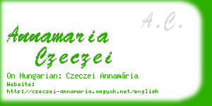 annamaria czeczei business card