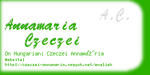 annamaria czeczei business card